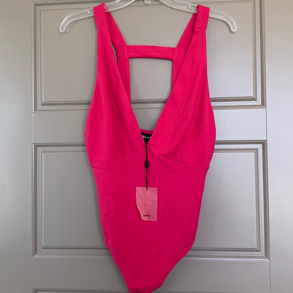 NBD X NAVEN PINK BODYSUIT MEDIUM NEW WITH TAGS